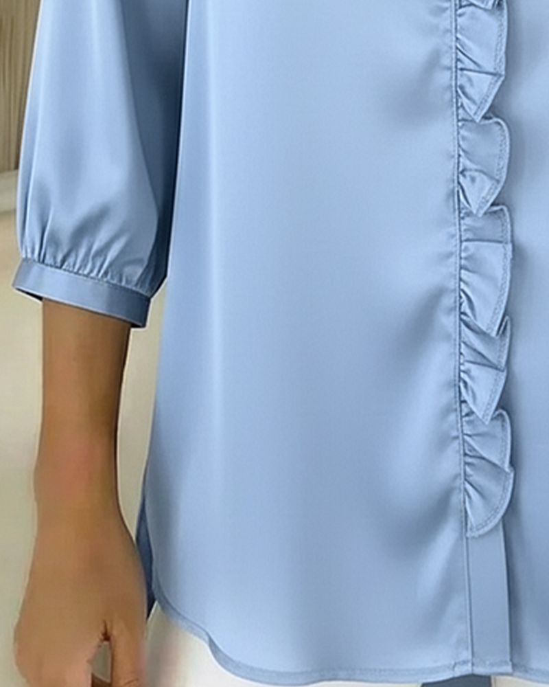 Bluse V-hals Model Design Rynke