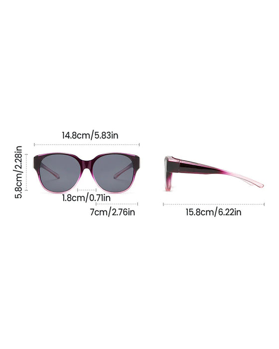 Polariseret Uv400-Beskyttelse Trendy Runde Solbriller