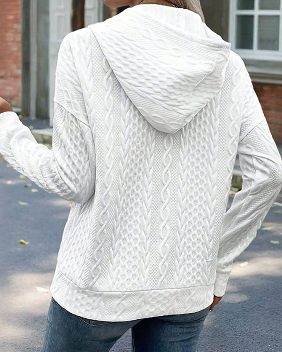 Hoodie Knap Lomme Casual