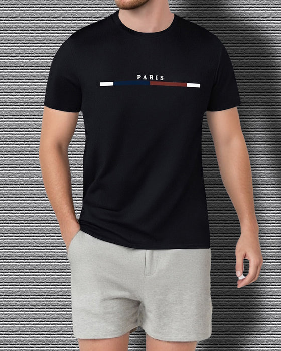 T-Shirt Hurtig Tør Rund Hals Kort Ærme
