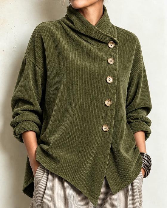 Frakke Turtleneck Knap Løs