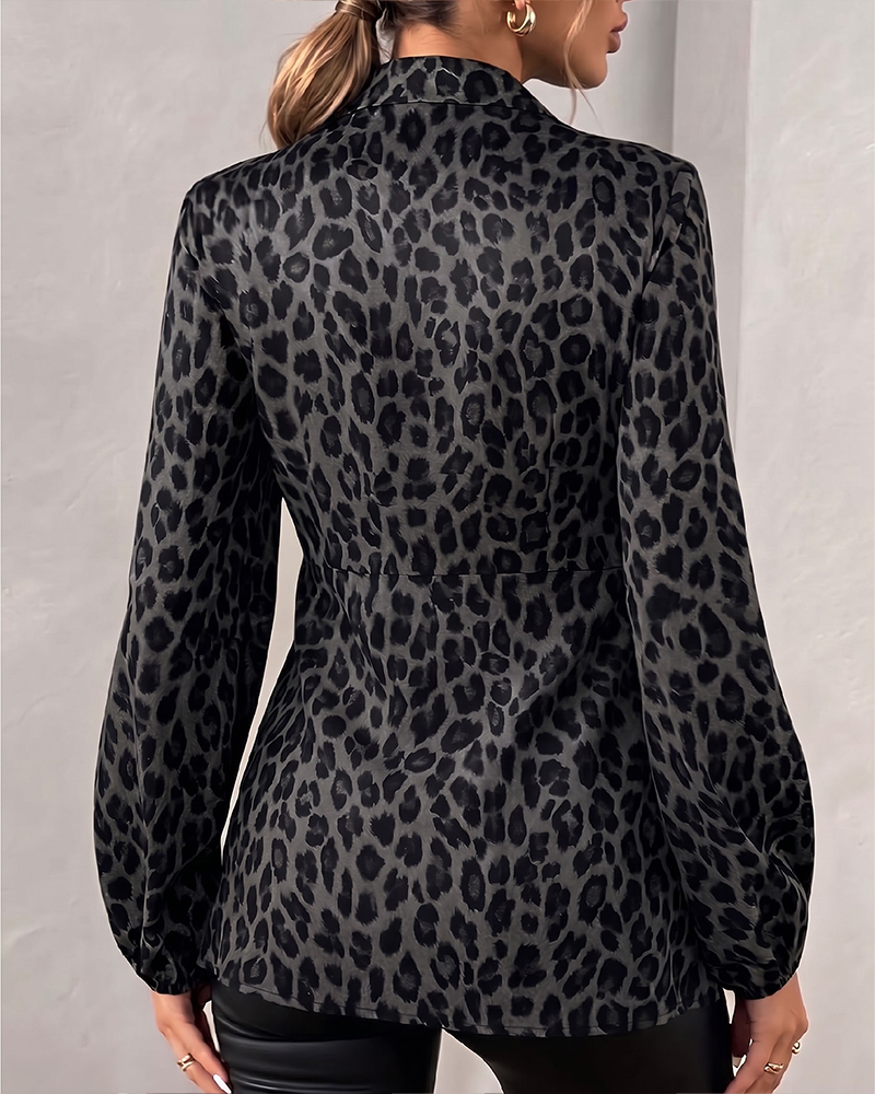 Top Leopard Tryk Krave Bandage Talje