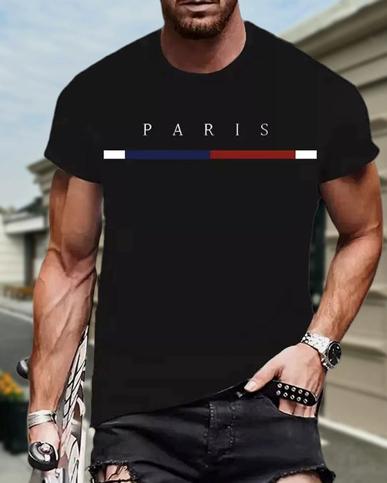 T-Shirt Hurtig Tør Rund Hals Kort Ærme