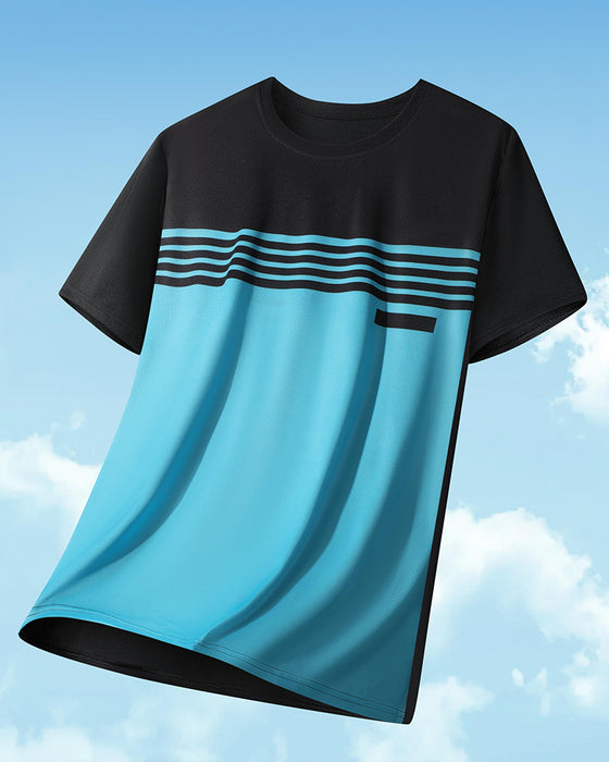 Herre T-Shirt Åndbar Hurtigtørrende Korte Ærmer