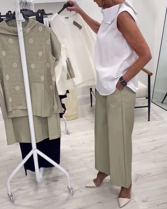 Dragt Ærmeløs Bred Krave Mode