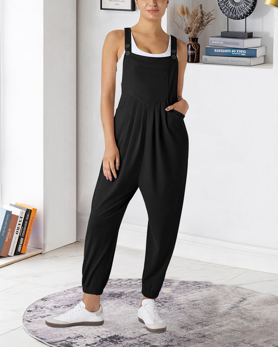 Overalls Ensfarvet Plisseret