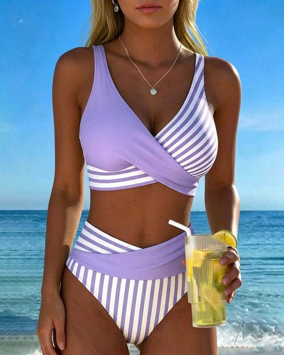 Bikini Krydsstribet Trykt