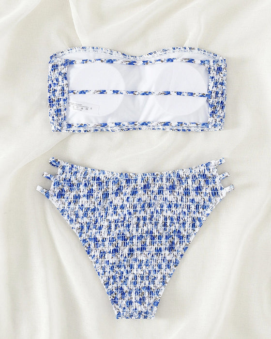 Bikini Lille Blomstret Tryk Bandeau