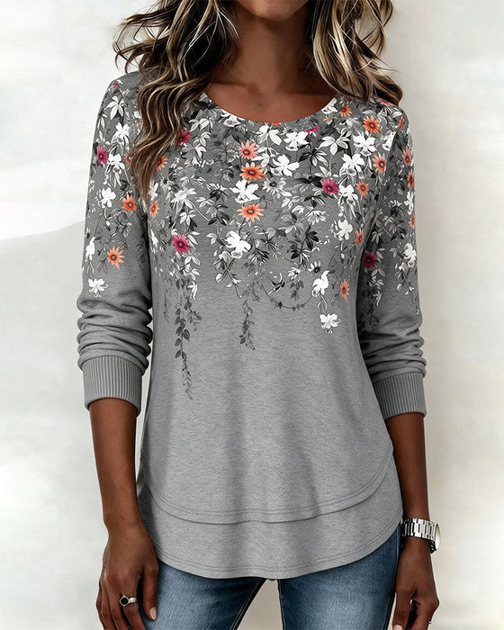 Top Blomstret Tryk Mode