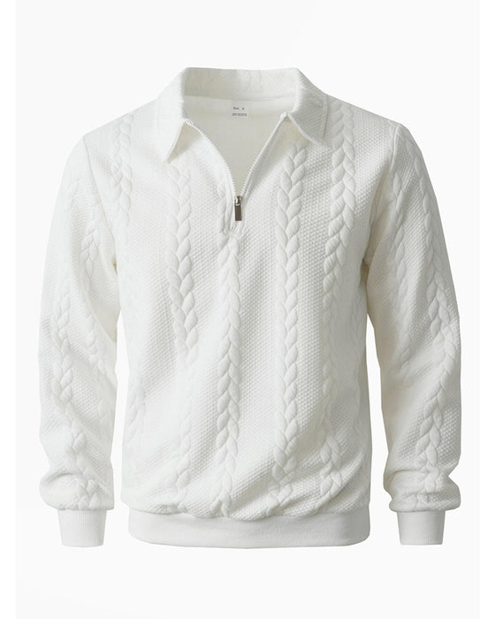 Hoodie Slag Halv Lynlås Afslappet
