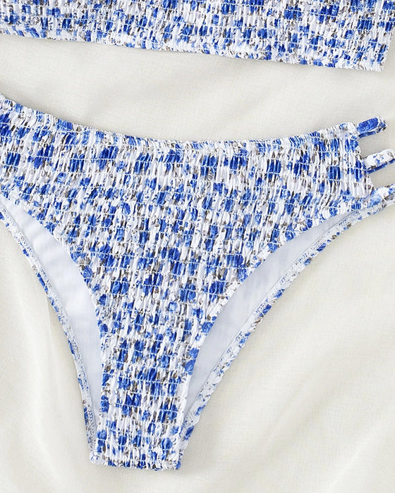 Bikini Lille Blomstret Tryk Bandeau