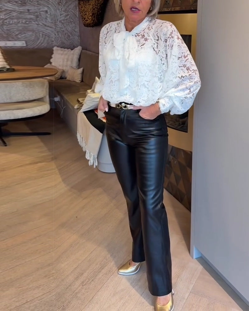 Bluse Bånddesign Blonder