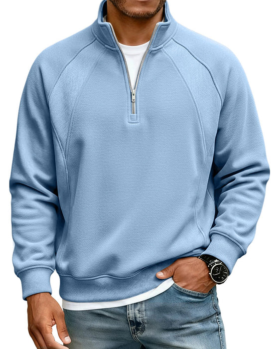 Sweatshirt Halv Zip Ståkrave