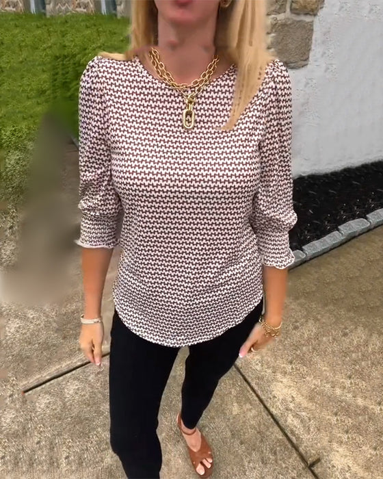 Top Elegant Halværme Trykt