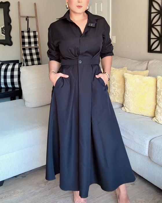 Skjorte Kjole Revers Talje