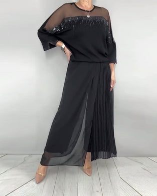 Bluse Mesh Splejset Løs