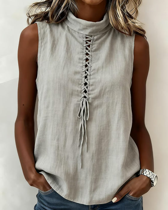 Tank Top Mock Neck Slips Ærmeløs