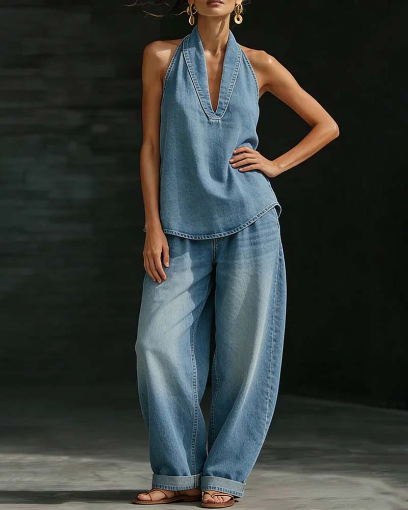 Set Mode Halsstrik Denim