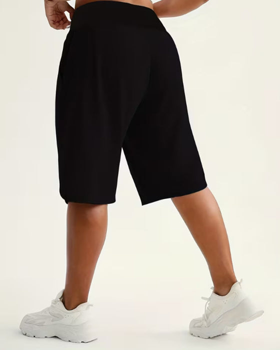 Høj Talje Vide Ben Shorts
