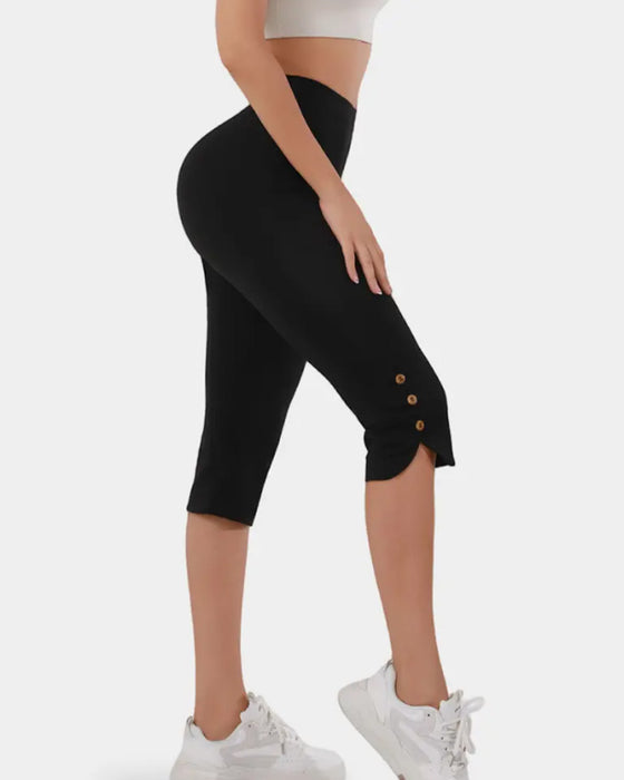 Leggings Ensfarvet Slim-Fit Afkortet