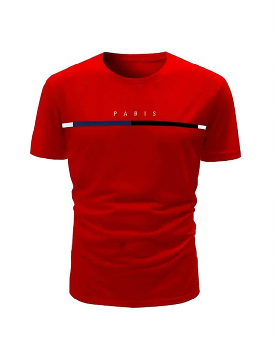 T-Shirt Hurtig Tør Rund Hals Kort Ærme