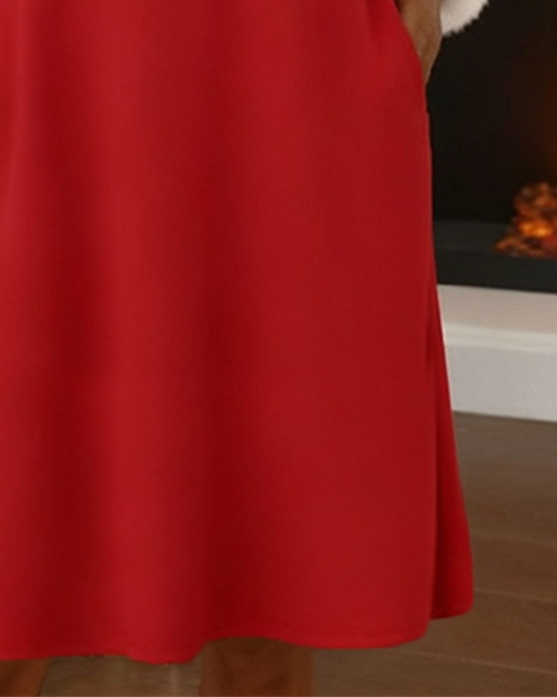 Kjole Med V-Udskæring Og Blød Kontrast