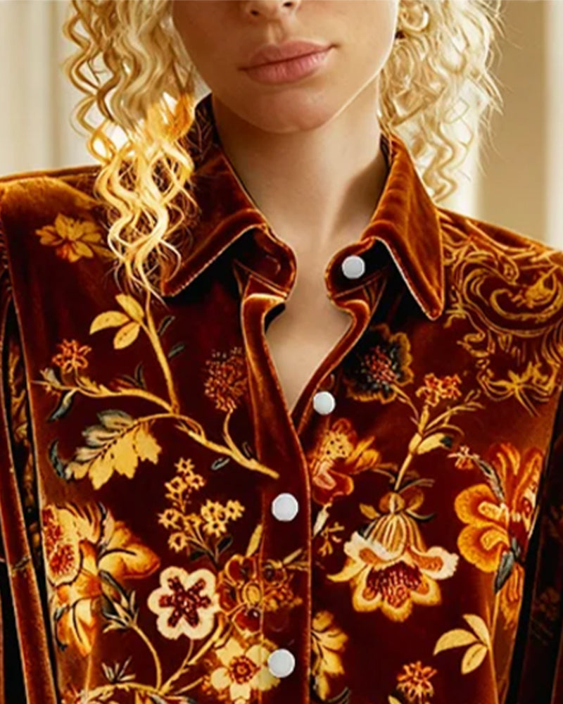 Trykt Skjorte Med Lygtermer