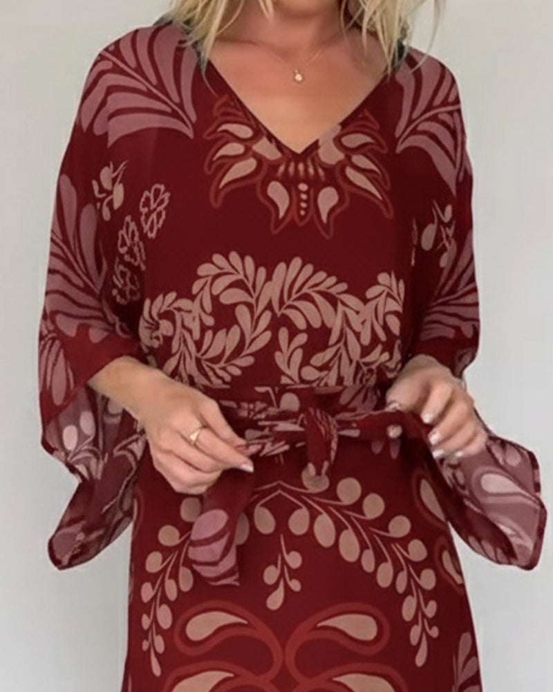 Kjole Bohemian V-hals Los