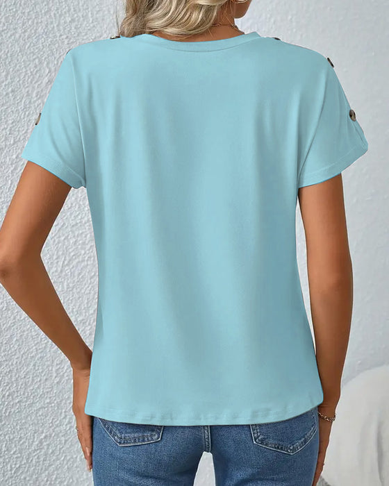 T-Shirt Kortærmet Stribet Print