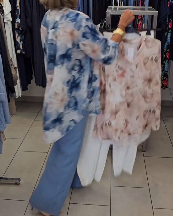 Bluse Akvarel Blomstret Casual