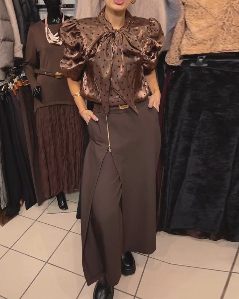 Nederdelsbukser Stilfuld Lynlåsdesign Casual