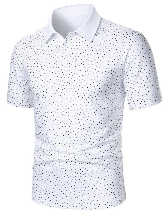 Afslappet Polo-Krave T-Shirt Med Små Prikker