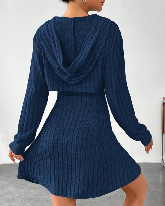 Sæt Hætte Top Tank Kjole To Stykke