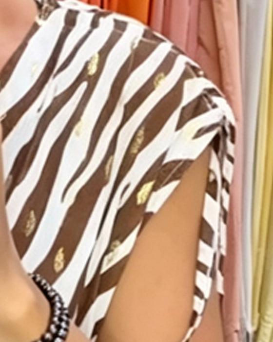 Kjole Bindebånd Ærmeløs Zebra