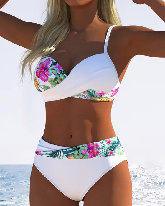 Bikini Bralette Stil Kontrast Tryk
