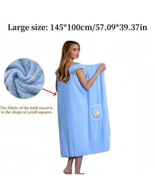 Blød Absorberende Hurtigtørrende Barber Badehåndklædesnørret Skørt Med Blomstermønster Lomme