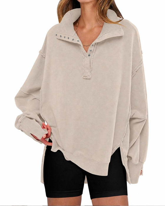 Sweatshirt Enfarvet Langærmet
