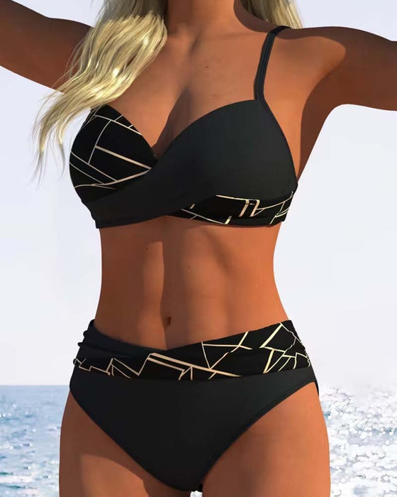 Bikini Spaghettistropper Kors Trykt