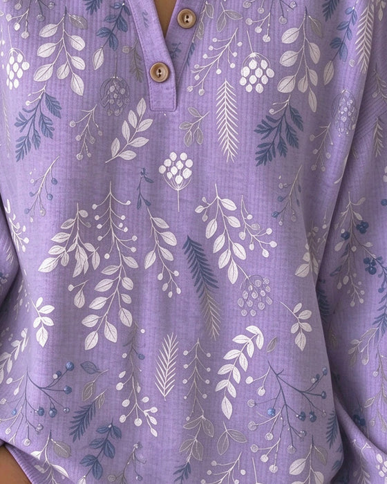 Sweatshirt Vaffel Henry Krave Blomstermønster