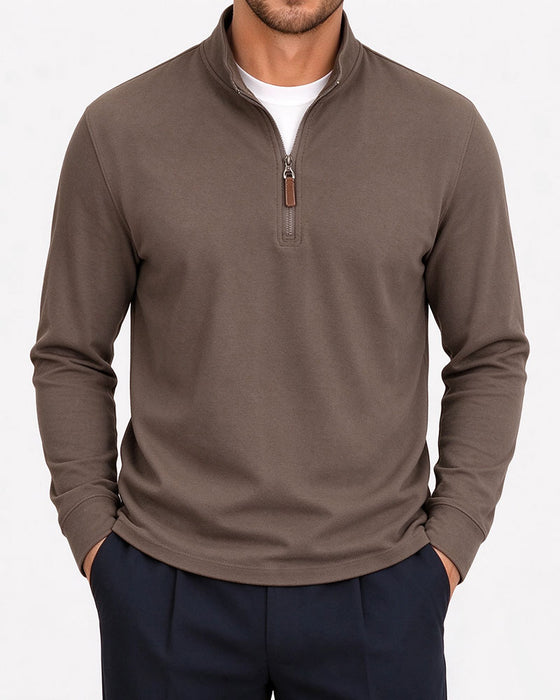 Herre Sweatshirt Halv-Zip Ståkrave Langærmet