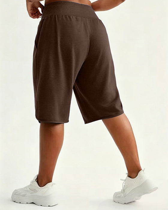Høj Talje Vide Ben Shorts