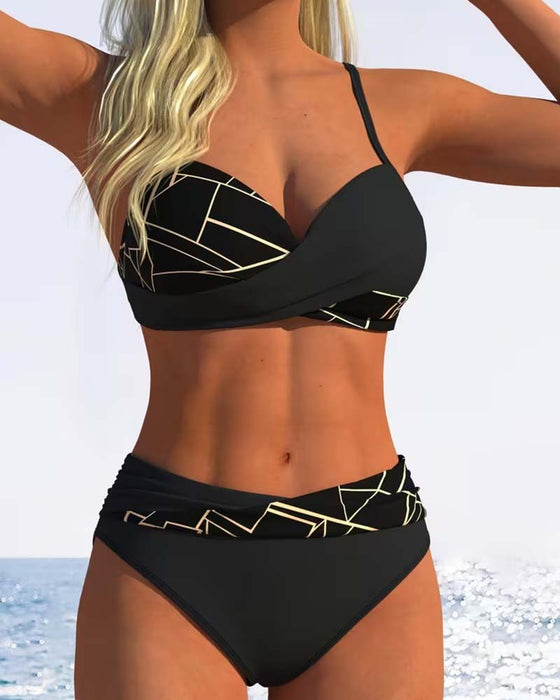Bikini Spaghettistropper Kors Trykt