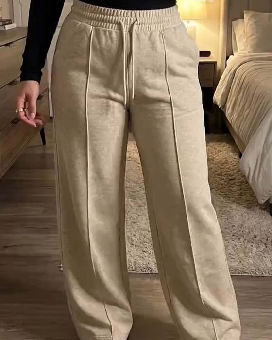 Sweatpants Snørebånd Lige Ben
