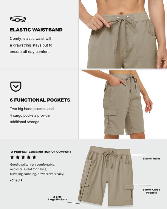 Kvinders Shorts Hurtigtørrende Cargoshorts Med Lommer