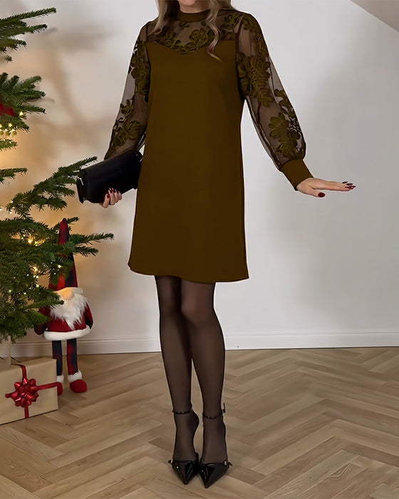 Kjole Mesh Strikning Modne