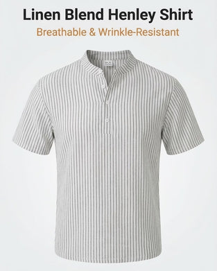 Herre T-shirt Afslappet Stribet