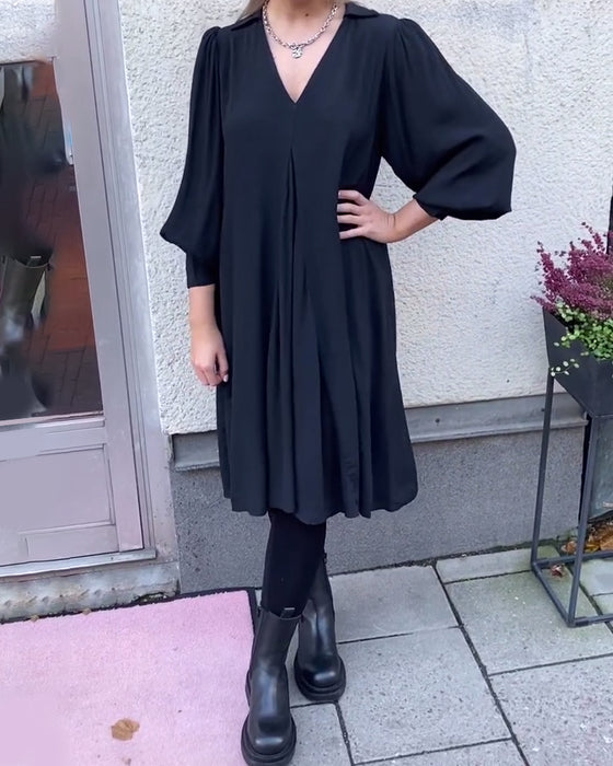 Kjole V-Hals Moderne Lanterneærme