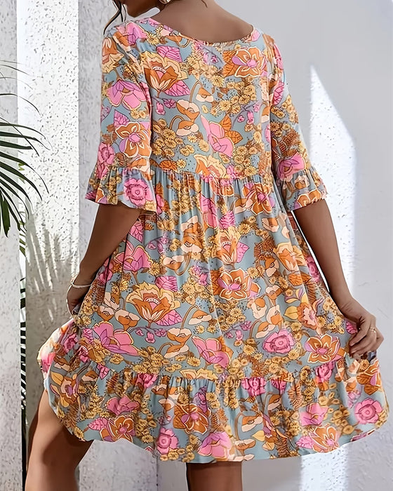 Kjole Bohemian Blomstret