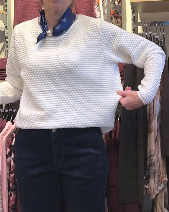 Sweatshirt Rund Hals Pullover Ensfarvet