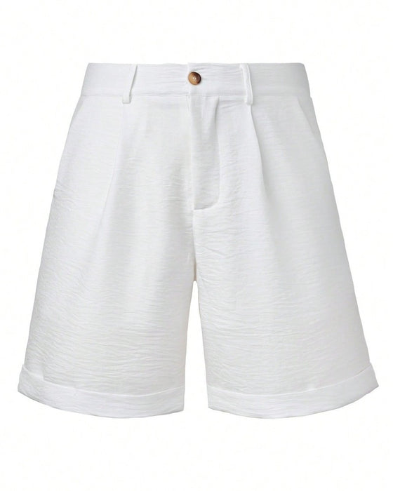 Herre Shorts Afslappet Ensfarvet